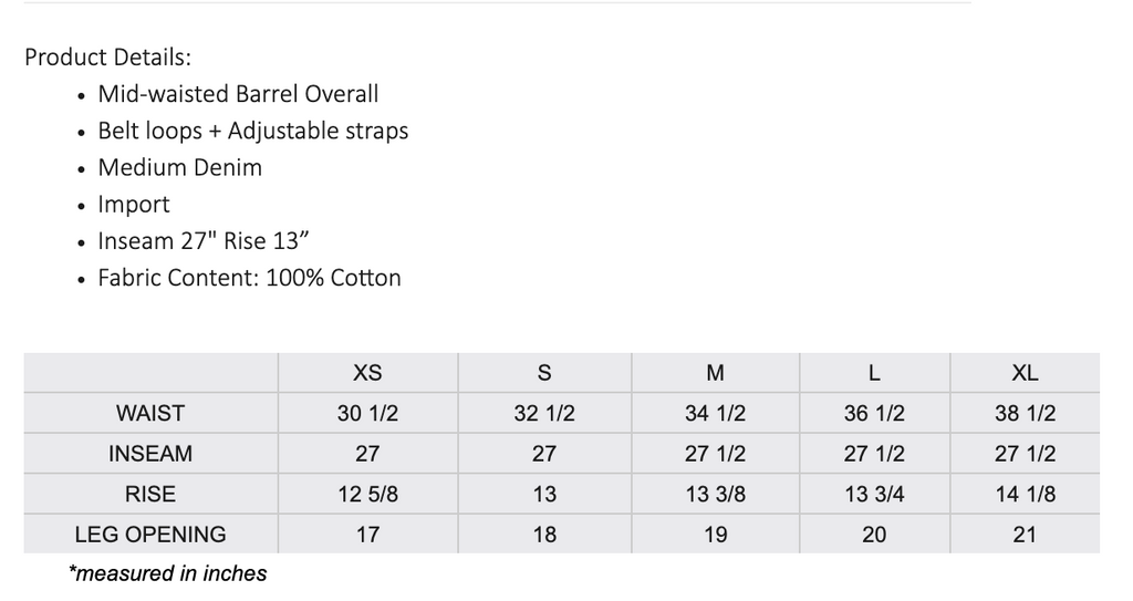 Mia Denim Overalls (Medium Denim)