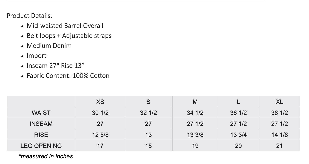 Mia Denim Overalls (Dark Denim)